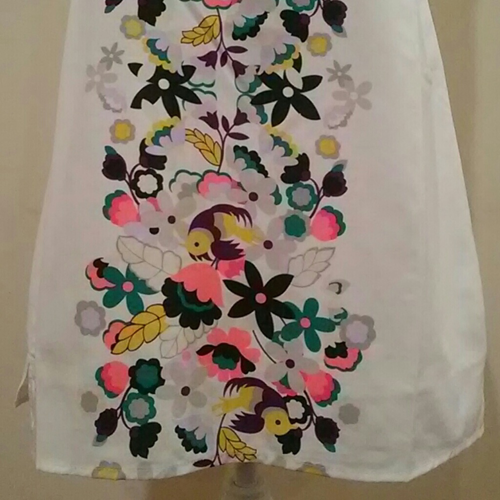Floral Patterned Cream Dress - Picture 3 of 6